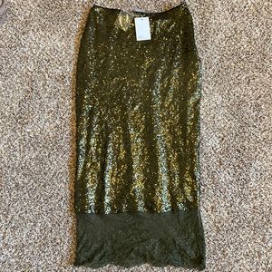 Asos design sequin midi skirt
